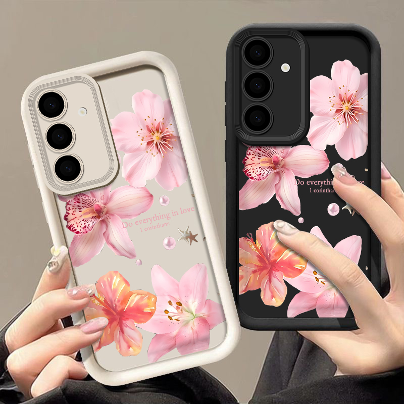 Pink Flowers Phone Case For Sa - đánh giá và giá Samsung Galaxy A55