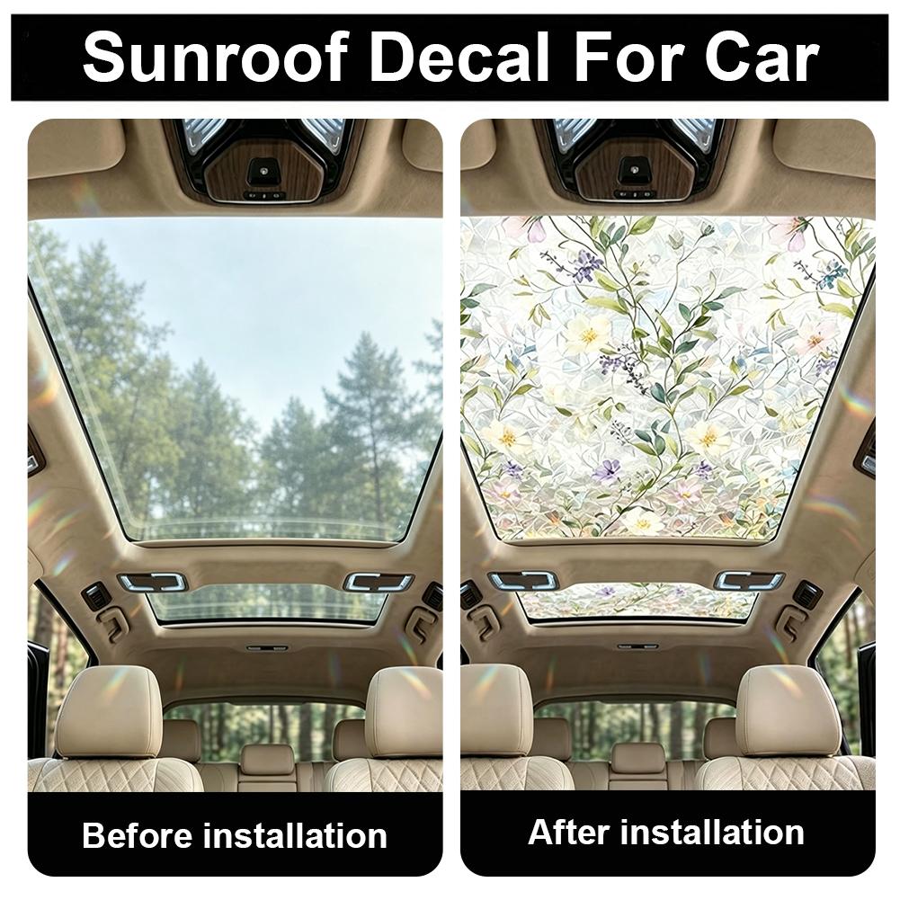 Floral Stained Glass Car Sunro - đánh giá và giá Glass Protector Auto